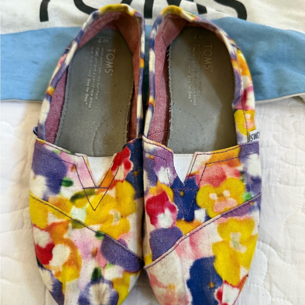 TOMS Colorful Canvas Slip-Ons
